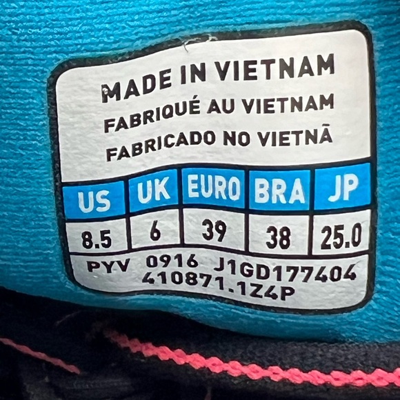 Mizuno Wave Rider 20 GTX Running Sneakers Coral Orange Blue Women Shoe Sz.8.5 - Picture 5 of 8